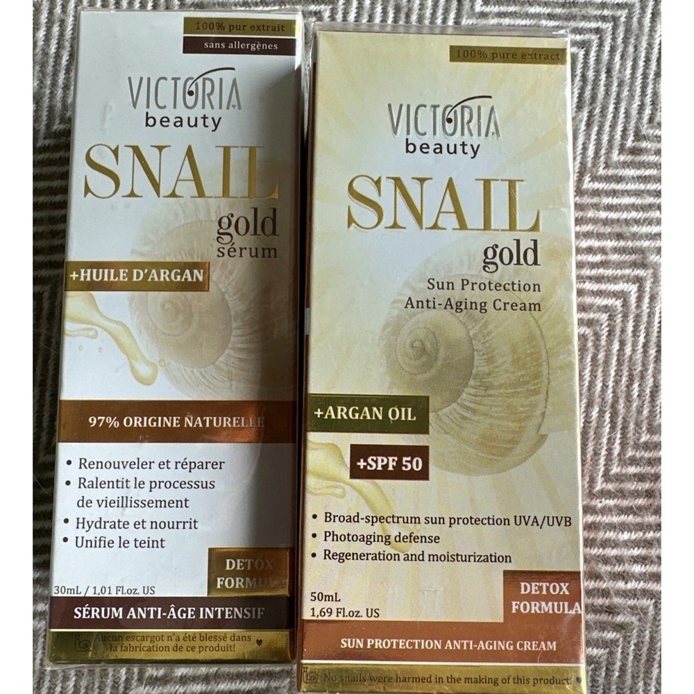 Victoria Beauty Snail Gold Anti-Aging Skin Care Brightening Moisturizer Secret